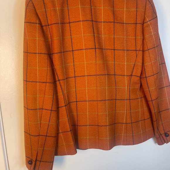 Burberry Orange Checkered Blazer - Picture 10 of 16